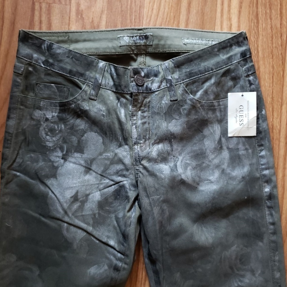GUESS WOMENS  BRITTNEY SKINNY ANKLE COATED JEAN - Picture 6 of 7